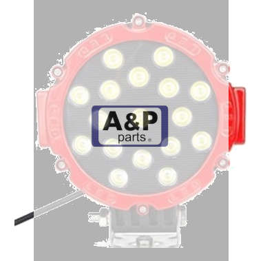 LAMPA CZERWONA  LED 17X3W 3825 LUMENÓW 12-24V-7780