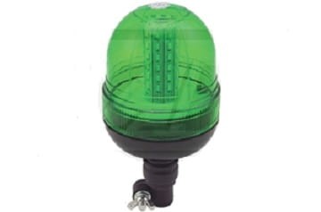 LAMPA BŁYSKOWA KOGUT LED ZIELONY 12V/24V TRZPIEŃ-8407