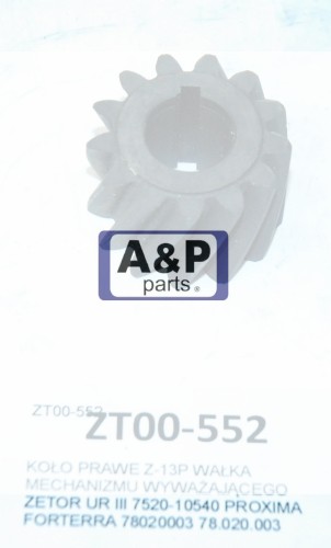 GEAR / KOŁO PRAWE Z-13P ORYGINAŁ ZETOR 78020003-26188