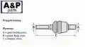 PRZEGUB OSIOWY C=140 B=M18X1,5 LH  A=M20X1,5 MM-7348