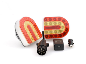ZESTAW OŚWIETLENIA PRZYCZEPY LED NA MAGNES 12/24V