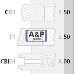 PIERŚCIENIE 4181A019 PERKINS 100 MM 2,5X2,5X4