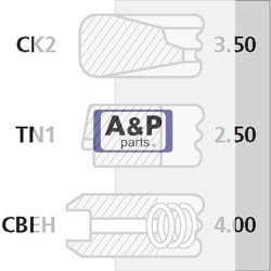 PIERŚCIENIE TŁOKOWE PERKINS 100 MM 3,5X2,5X4MM AB