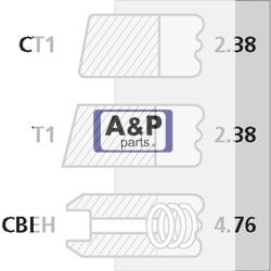 PIERŚCIENIE TŁOKOWE PERKINS 41158144 AT3.152 -3111