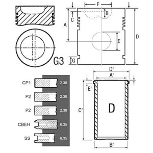 ZESTAW NAPRAWCZY SILNIKA PERKINS 98,48MM 4.236 LD