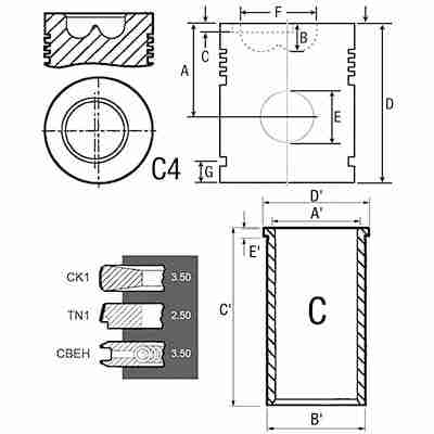 ZESTAW NAPRAWCZY SILNIKA PERKINS 101,05MM S/F SUR.-5369