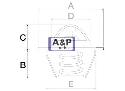 THERMOSTAT /TERMOSTAT PERKINS 2485604 82 C 54,1 MM-7573