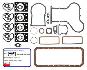 ZESTAW USZCZELEK SILNIKA URSUS C-360 METALOWY