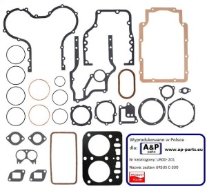 ZESTAW USZCZELEK SILNIKA URSUS C-330 METALOWY