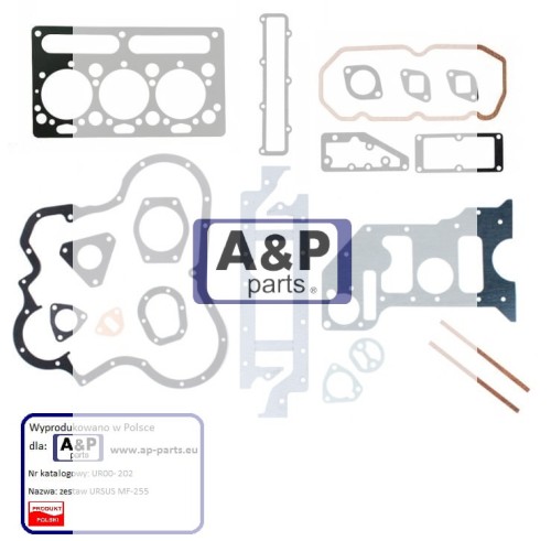 ZESTAW USZCZELEK SILNIKA URSUS MF-255 GAMBIT METAL-21503