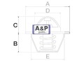 THERMOSTAT /TERMOSTAT PERKINS 2485604 82 C 54,1 MM-7573