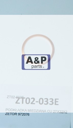 PODKŁADKA MIEDZIANA 27X32X2 ZETOR 972076-26294