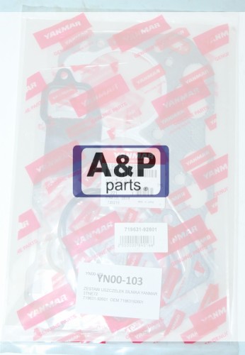 ZESTAW USZCZELEK SILNIKA YANMAR 3TNE72 ORYGINAŁ-26513