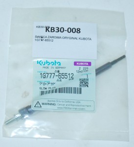 ŚWIECA ŻAROWA ORYGINAŁ KUBOTA 1G777-65512