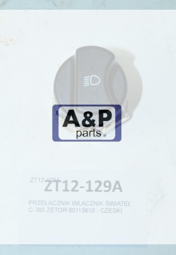 PRZEŁĄCZNIK ŚWIATEŁ C-385 ZETOR 60115610-CZ-27151
