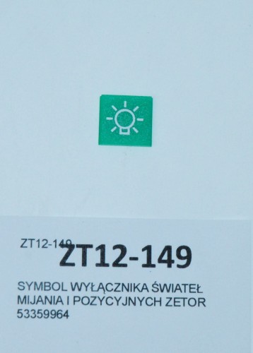 SYMBOL WYŁĄCZNIKA ŚWIATEŁ MIJANIA ZETOR 53359964-26439
