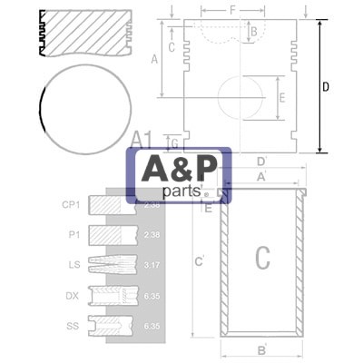 ZESTAW NAPRAWCZY SILNIKA MF-3 AGS 46910000-26693