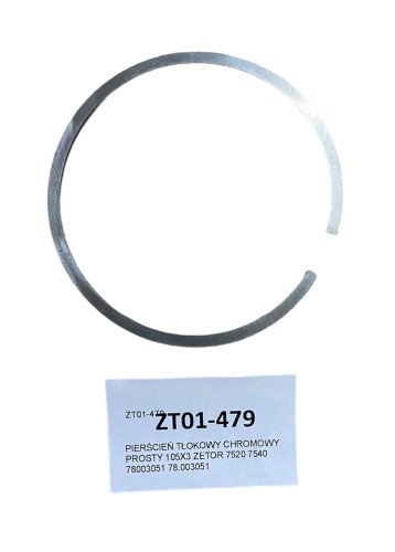 PIERŚCIEŃ TŁOKOWY CHROMOWY PROSTY 105X3 ZETOR-28513