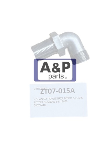 KOLANKO POWIETRZA M22X1,5 83235903-28514