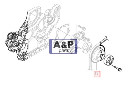 KOŁO PASOWE WAŁU KORBOWEGO YANMAR ORYGINAŁ 4TNV98-27942