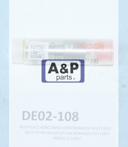 ROZPYLACZ BOSCH 0433171743 BF4M2012 DLLA151P1169-26570