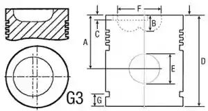 TŁOK SILNIKA ZŁOTECKI 4- P 31354983 MF-255 